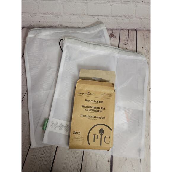 Pampered Chef Bundle Scoop & Drain Ladle,Meat Chopper,Bulb Baster,2 Mesh Bags - Picture 5 of 5